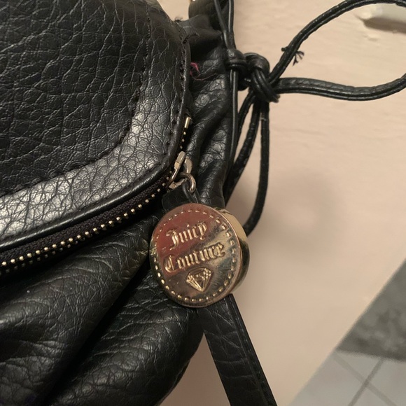 Vintage Juicy Couture Y2K Black Leather Purse - Picture 4 of 10